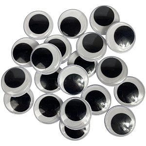 Artesanato OLHO Móvel 30MM Preto Pacote com 20