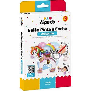 Brinquedo para Colorir Dipedu Balão Pinta e ENCHE UNI Blister
