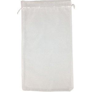 Saco de Organza Branco 20X35CM Pacote com 10