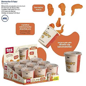 Borracha Decorada TRIS CRISPY Frango Frito 8PCS Display com 09