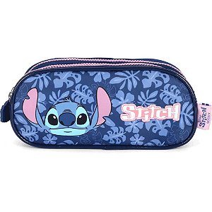 Estojo Triplo STITCH Azul Tecido