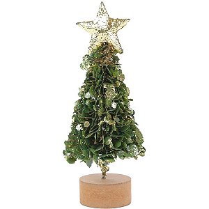 Artigo para Decoração Natal árvore Mini VD/OURO 22CM