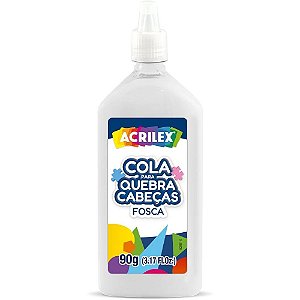Cola para Quebra Cabeça Brilhante 90G. Pacote com 04