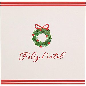 Artigo para Decoração Natal Guardanapo Feliz Natal 33CM 20