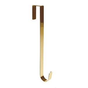 Artigo para Decoração Natal Suporte Guirlanda Liso Ouro