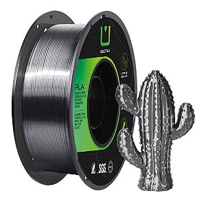 Filamento 3D PLA SILK AÇO Escovado 1 Kilo Rolo