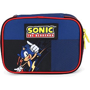 Estojo BOX Sonic Azul Tecido