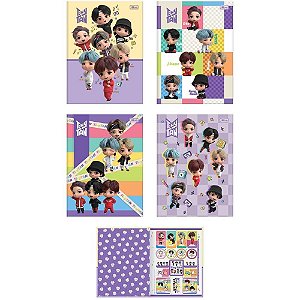 Caderno Brochurão Capa Dura Tinytan 80 Folhas Pacote com 05