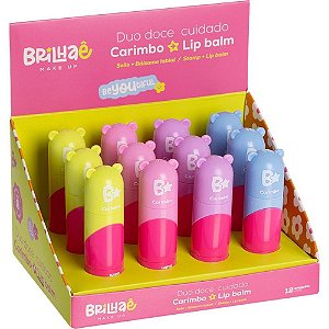Carimbo Pedagógico Brilhae 4 Modelos+lipbalm Duo Doce Display com 12