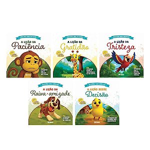 Livro Infantil Ilustrado Emoções Que Ensinam a Licao 5T Pacote com 05