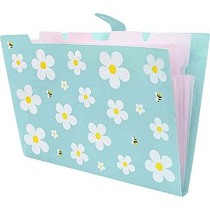Pasta Envelope A4 Jardine com Botão Pacote com 05