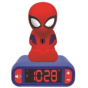 Rádio Relógio Homem ARANHA Relógio Luminoso
