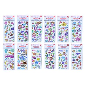 Adesivos Decorados 10X24CM. OCEN KIDS Cart.sortid Pacote com 24
