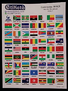 Etiqueta Adesiva - Continente ÁFRICA