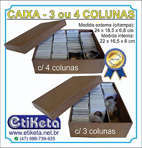 CAIXAS - 3 ou 4 Colunas