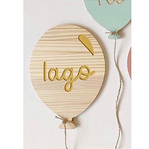 Balão de madeira personalizados para decoração infantil