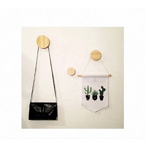 kit de cabineiros De Parede Em Madeira - Redondo