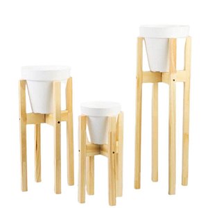 Conjunto Suportes de plantas em Pinus S/vasos