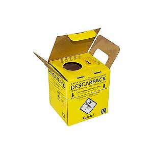 Caixa Coletora 1,5 Litros para Resíduos Perfurocortantes - DESCARPACK