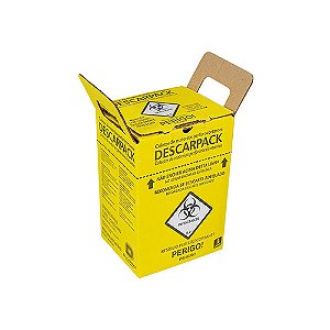 Caixa Coletora 3 Litros para Resíduos Perfurocortantes - DESCARPACK
