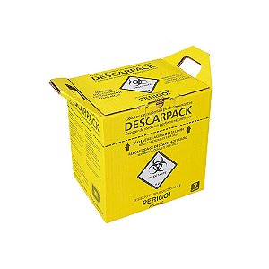Caixa Coletora 7 Litros para Resíduos Perfurocortantes - DESCARPACK