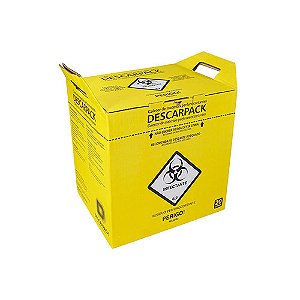 Caixa Coletora 20 Litros para Resíduos Perfurocortantes - DESCARPACK