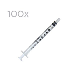 Seringa Descartável de Insulina 1ml Sem Agulha Caixa C/ 100 Luer Slip - MEDIX