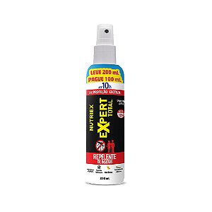 Repelente de Insetos Spray Expert Total 10h 200ml - NUTRIEX