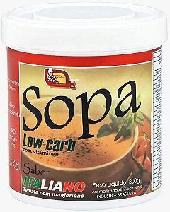 Sopa low carb, sabor Italiano (Tomate com manjericão) 300g com vitaminas e baixo carboidratos auxila na dieta