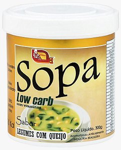 Sopa low carb, sabor Legumes com queijo 300g com vitaminas e baixo carboidratos auxila na dieta