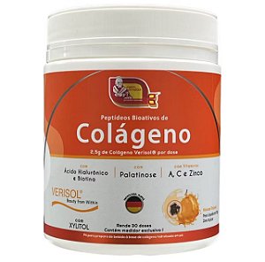 Colágeno Hidrolisado Verisol, com Biotina, Ácido Hialuronico, Palatinose e Vitaminas. Sabor: Mousse Tropical.