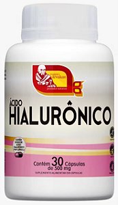 Ácido hialurônico 30 cápsulas 500mg.