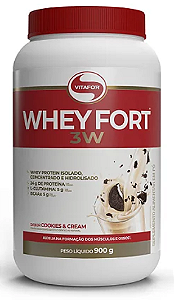 Whey Fort 3w Cookies & Cream Pote 900g Pó Vitafor