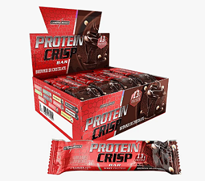 Barrinha De Proteina Crisp Bar Cx 12unid/ 45g Integralmedica Sabor: Brownie de Chocolate