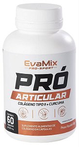Pró articular colágeno tipo II + CURCUMA - 60 cápsulas 500mg