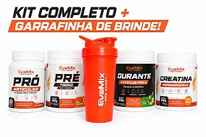 Kit completo EVAMIX PRO-SPORT 4 PRODUTOS + 1 GARRAFINHA EXCLUSIVA EVAMIX