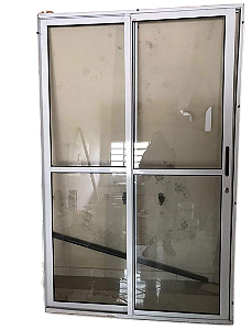 PORTA DE ALUMÍNIO DE  CORRER 210 x 120CM MARCA EBEL