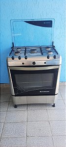 Fogão 5 Bocas Continental Innovazione Novitá Inox - Super Chama com Acendimento Automático