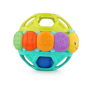 Bola Sensorial Clingo Flexiball com Chocalho e Texturas Coloridas para Bebês a partir de 0M