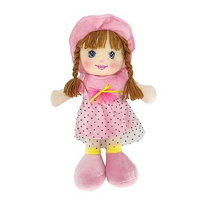 Boneca Pelúcia de Pano Fofy Toys WDL61845 Grande Rosa Mia
