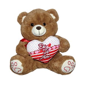 Urso de Pelúcia 35cm Fizzy Toys FE7303 Chocolate