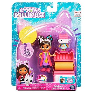 Gabby's Dollhouse - Conjunto com Boneca - Estúdio de Artes 3070