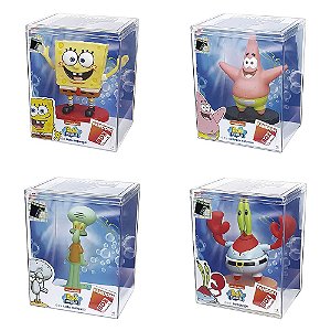 Kit 4 Bonecos Colecionáveis Fandom Box Classic Bob Esponja