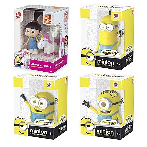 Kit 4 bonecos Articuláveis Os Minions Meu Malvado Favorito