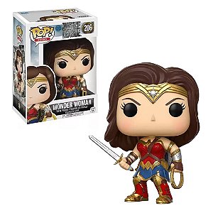 Boneco Colecionável Funko Pop! Wonder Woman #206 DC Justiça