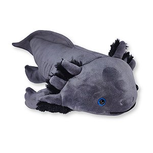 Axolote de Pelúcia Cinza Fizzy Toys Twinkle Antialérgico e Macio para Abraçar, Brincar e Decorar o Quarto