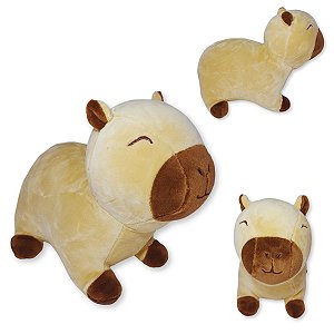 Capivara de Pelúcia Plush Fizzy Toys Bege Capilú