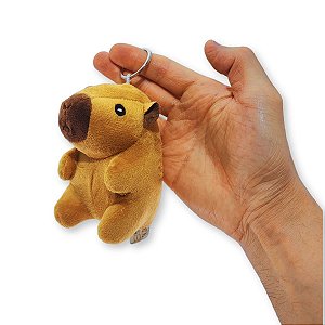 Capivara de Pelúcia com Chaveiro 10cm Macia e Fofa – Fizzy Toys