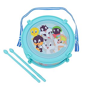 Tamborzinho Infantil Looney Tunes Baby EBN Kids ZL48 com Estímulo Sensorial e Coordenação Motora
