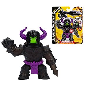 Boneco Elástico Goo Jit Zu Stretch Strikers Que Estica 3x o Tamanho e Volta ao Normal Black Knight